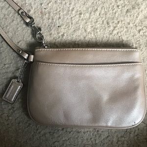 Coach Wristlet in Pewter Gold